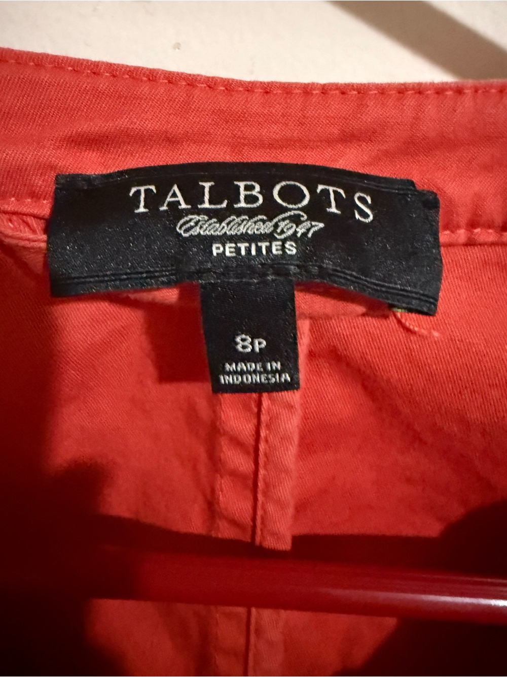 Talbots Red Ruffle-Front Women's Blazer - Picture 3 of 3